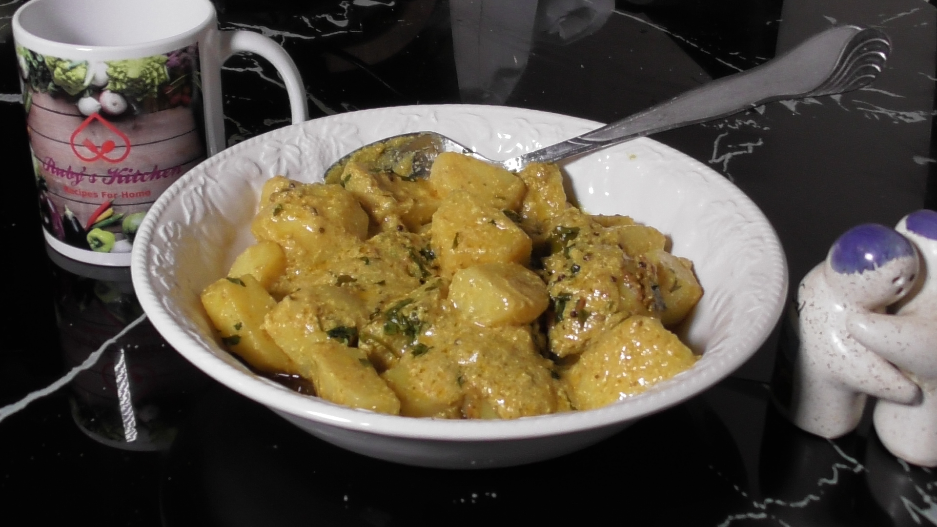 Achari Aloo in a Dish