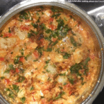 Aloo Paneer in Cooking Pan