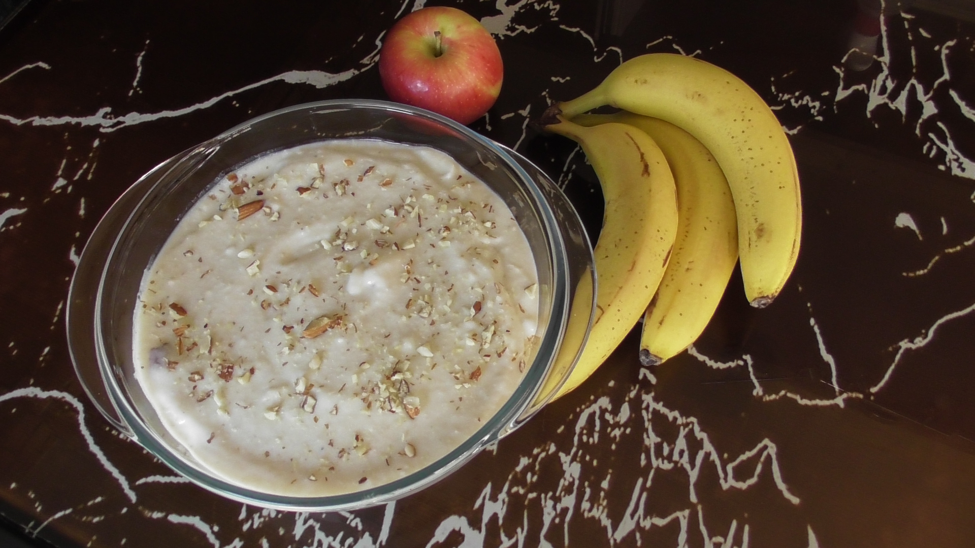 Almond and Rice Pudding in a dish